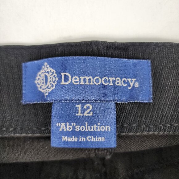 Democracy Jeans Womens 12 Black AB Solution Vintage Skinny Denim 32x29 NWT - Picture 4 of 12